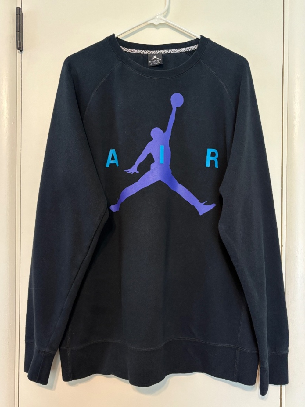 Nike Men's Air Jordan Jumpman Graphic Brushed Crewneck Sweatshirt XL Black Logo
